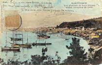 Martinique. Vue générale de Saint-Pierre avant l'éruption de 1902