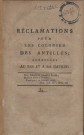 Réclamation pour les colonies des Antilles, adressées au roi et à la Nation [Texte imprimé]