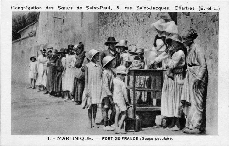Martinique. Fort-de-France. Soupe populaire