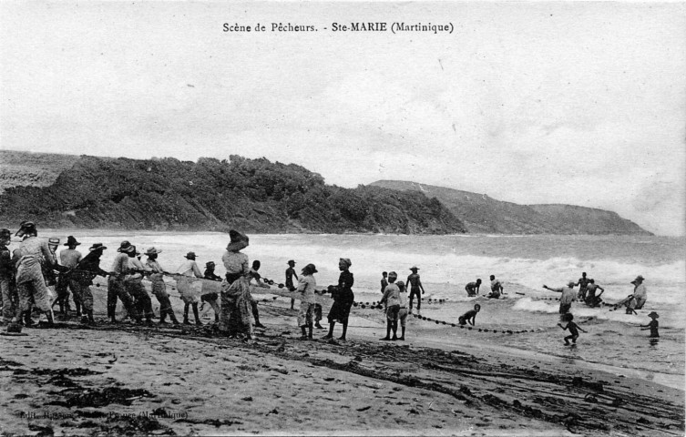 Scène de pêcheurs. Sainte-Marie (Martinique)