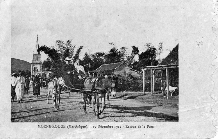 Morne-Rouge (Martinique). 15 décembre 1912. Retour de la fête