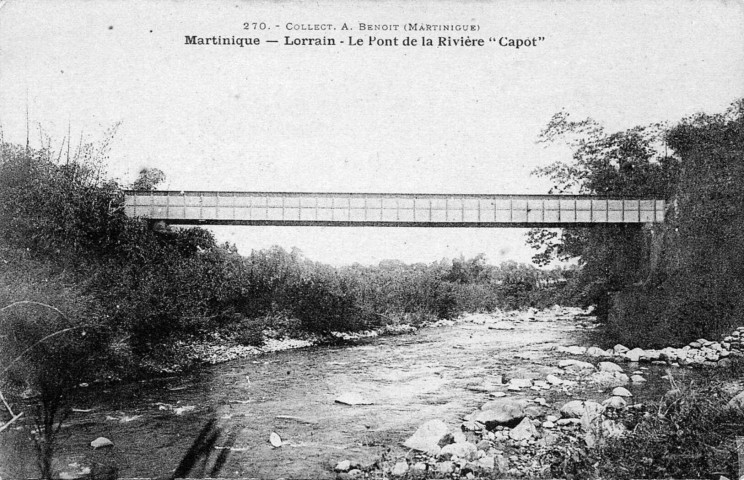 Martinique. Lorrain. Le pont de la rivière Capot
