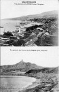 Martinique. Vue générale de Saint-Pierre avant l'éruption. Vue générale de Saint-Pierre après l'éruption