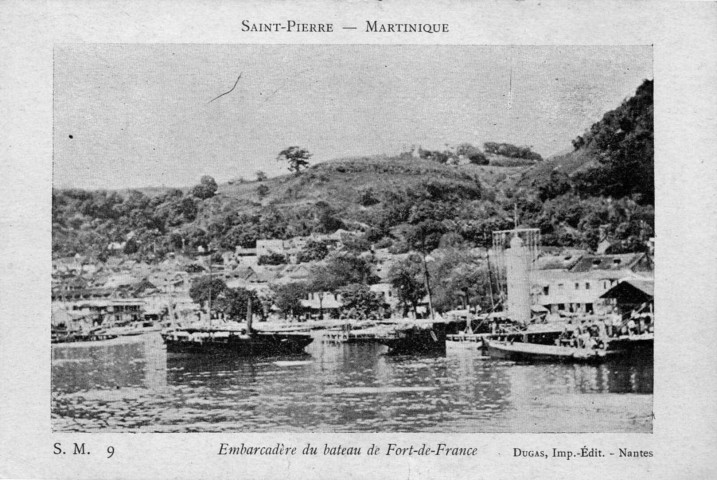 Saint-Pierre. Martinique. Embarcadère du bateau de Fort-de-France