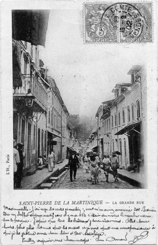 Saint-Pierre de la Martinique. La grande rue