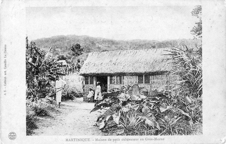 Martinique. Maison de petit cultivateur au Gros-Morne