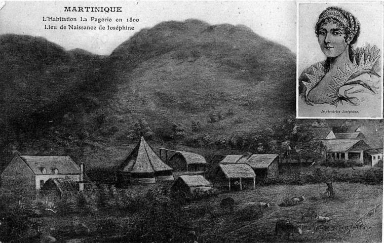 Martinique. L'habitation La Pagerie en 1800. Lieu de naissance de Joséphine