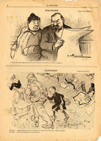 Le Gavroche. Journal satirique hebdomadaire. Numéro spécial consacré aux événements de la Martinique. Paris, n° 18