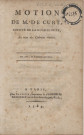 Motion de M. de Curt, député de la Guadeloupe, au nom des colonies réunies [27 novembre 1789]