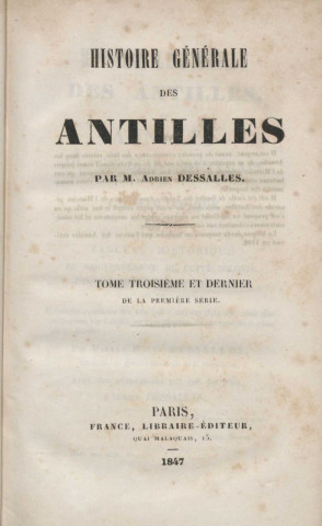 Histoire générale des Antilles (tome III)