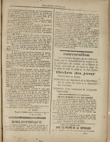 Bulletin syndical (n° 17)