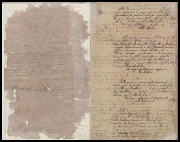 Population esclave : baptême, mariages, sépultures