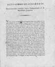 Déclaration du citoyen général de brigade, chef de l'état-major de l'armée du Rhin Alexandre Beauharnais, aux puissances coalisées contre l'indépendance de la République française