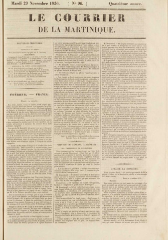 Le Courrier de la Martinique (1836, n° 96)