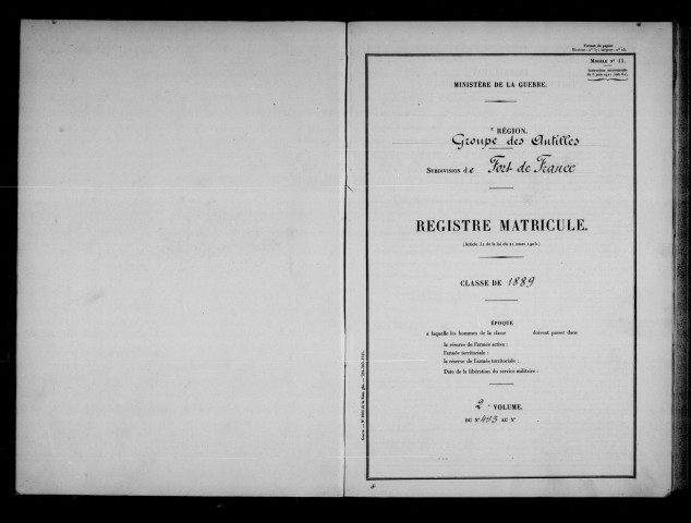 Etats signalétiques et des services, n° 493 à 666