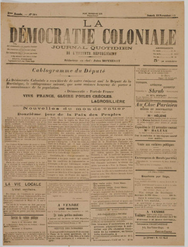 La Démocratie coloniale (n° 293)
