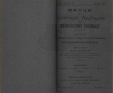 Revue de botanique appliquée et d'agriculture coloniale (n° 63)