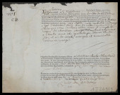 Connaissement signé par le capitaine Levieux à Bordeaux pour une petite caisse de bas de coton destinée à Charles Blanchard, négociant à Sainte-Anne à la Guadeloupe