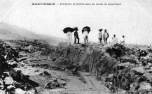 Martinique. Entreprise de fouilles dans les ruines de Saint-Pierre