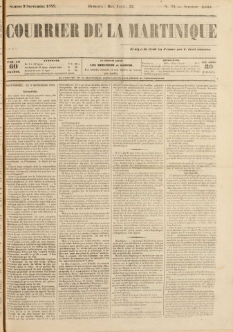 Le Courrier de la Martinique (1848, n° 75)