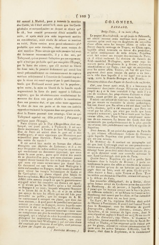 Gazette de la Martinique (1814, n° 22)