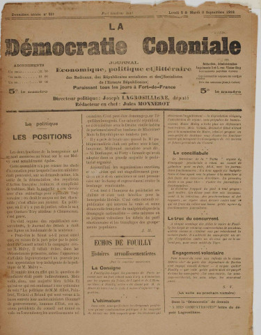 La Démocratie coloniale (n° 221)
