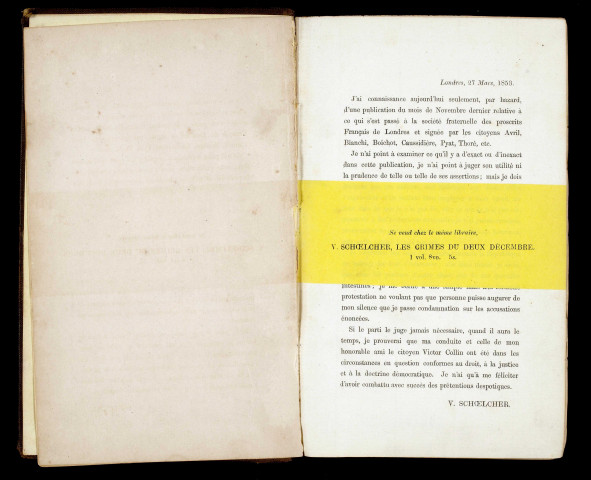 Le Gouvernement du deux décembre, pour faire suite à l'histoire des crimes du deux décembre