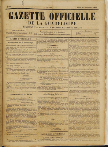 La Gazette officielle de la Guadeloupe (n° 95)