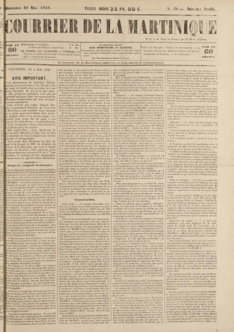 Le Courrier de la Martinique (1848, n° 38)