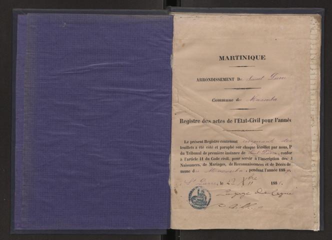 Naissances, mariages, décès, reconnaissances