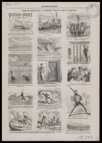 « Le Jean-Bart à la Martinique : voyage du vaisseau école le Jean-Bart à la Martinique d'après les croquis de M. Saint-Elme ». Le Monde illustré, 8 avril 1867