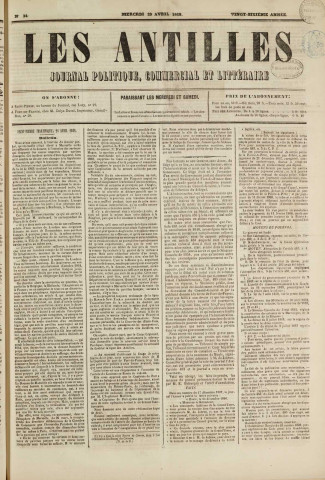 Les Antilles (1868, n° 34)