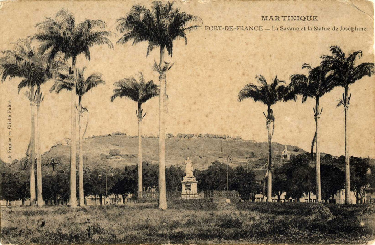 Martinique. Fort-de-France. La Savane et la statue de Joséphine