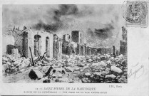 Saint-Pierre de la Martinique. Ruines de la cathédrale. Vue prise de la rue Victor Hugo