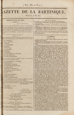 Gazette de la Martinique (1827, n° 41)