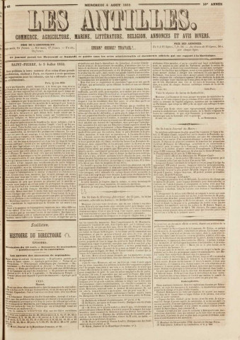 Les Antilles (1852, n° 62)