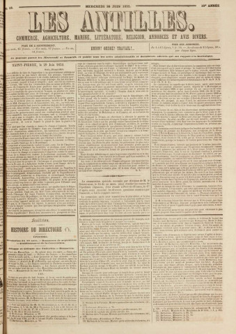 Les Antilles (1852, n° 52)