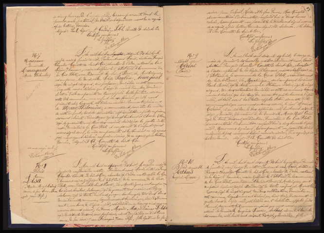 Naissances, mariages, décès, reconnaissances