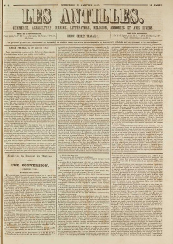 Les Antilles (1855, n° 9)