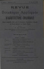 Revue de botanique appliquée et d'agriculture coloniale (n° 41)