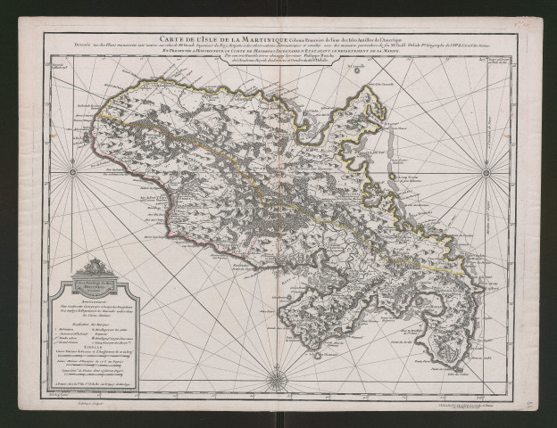 Carte de l'isle de la Martinique