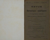 Revue de botanique appliquée et d'agriculture coloniale (n° 4)