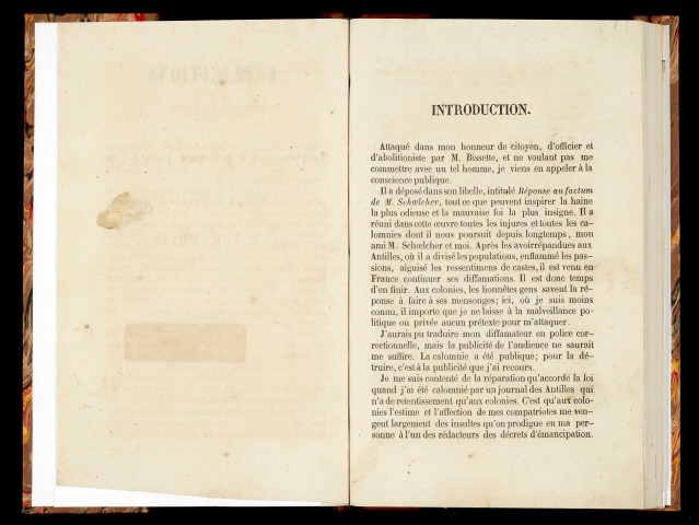 Explications à propos d'un récent libellé de M. Bissette