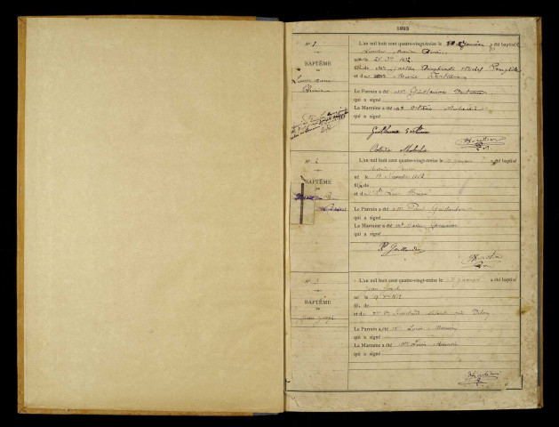 Baptêmes, mariages, sépultures