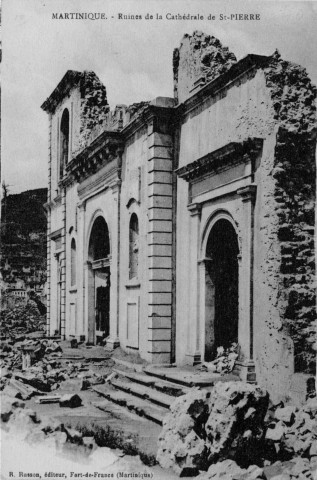 Martinique. Ruines de la cathédrale de Saint-Pierre