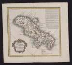 Carta de la isla de la Martinica. Carte de l'île de la Martinique