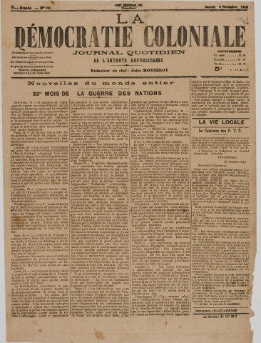 La Démocratie coloniale (n° 282)