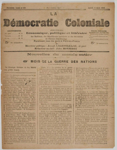 La Démocratie coloniale (n° 194)