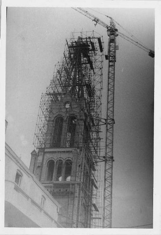 Martinique. Fort-de-France. Rénovation d'une des façades de la cathédrale