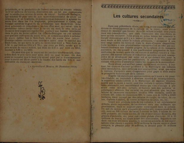 Bulletin agricole de la Martinique (1919, n° 7)